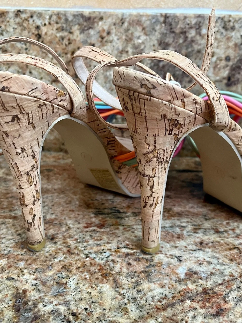 Mexican multicolor Knot Cork Platform Sandal - Women